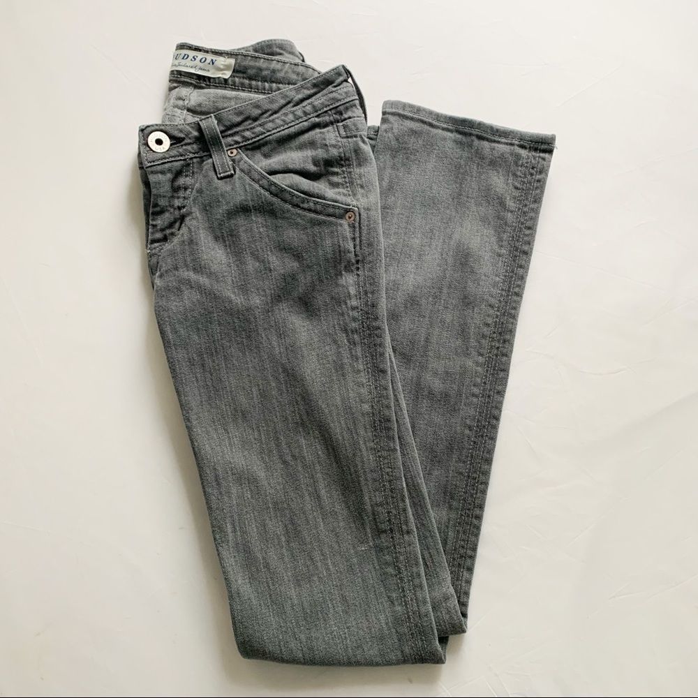 Hudson Low Rise Skinny Jeans in Smoke